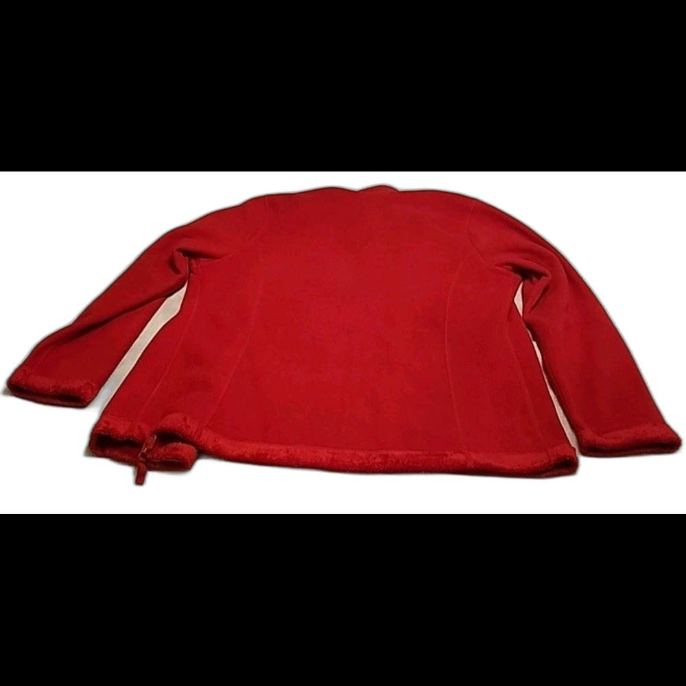 Basic Editions Red Zip Jacket Size Large - Picture 6 of 6